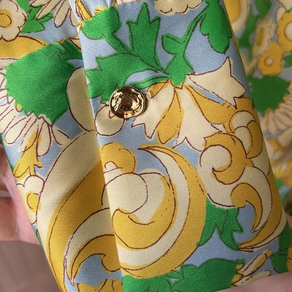 ZARA Dress Retro Inspired Size Medium - Yellow, Green, Blue Mini - Picture 4 of 5